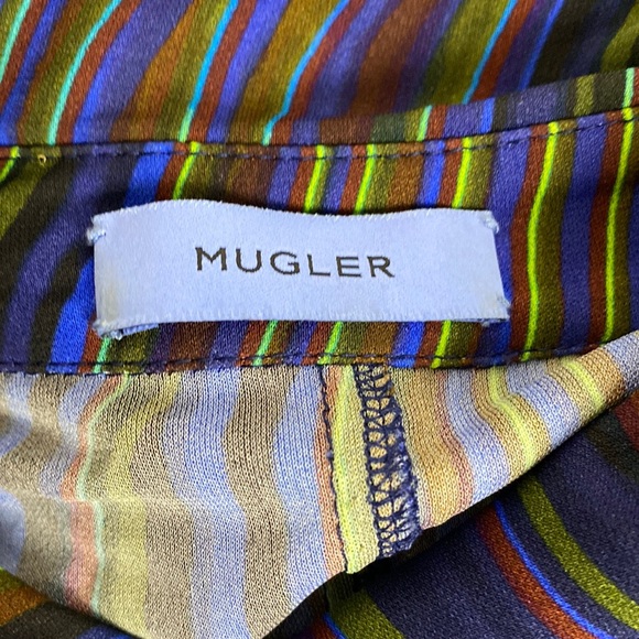 Mugler Abstract-print Long-sleeve Shirt multicolor Women’s size 36 - Picture 8 of 13